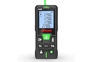 LASELION 165Ft 229Ft 328Ft Green-Beam Laser Distance Meter,High Accuracy,Multiple Measurement Modes,Built-in Level Bubble,IP5