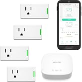 YoLink Smart Energy Plug 15A Kit: 4-Pack + Hub | Track Energy Use, Cycle Timers, Overload Shutoff, Data Export, Works with Alexa, LoRa YoLink Protocol Up to 2034 Feet