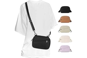 GOEWY Small Crossbody Bags for Women Black Fanny Pack Belt Bag with Adjustable Strap for Traveling