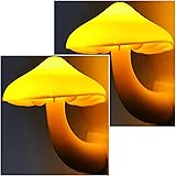 AUSAYE 2Pack Mushroom Night Light Plug in Lamp,Led Night Lights for Adults Kids Baby Children NightLight Wall Mushroom Decor 