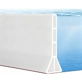 AiVeUao 4'' High Shower Threshold Water Dam, 67" Long Collapsible Shower Water Splash Guard, Self-adhesive Shower Barrier