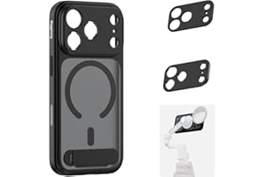 SmallRig FilMov Phone Case Kit for iPhone 17 Pro Max, Magnetic Case with Adjustable Kickstand, Lens Backplate, Support for MagSafe, for Phone Gimbal Stabilizer,for DJI,for Insta360, Black-5551