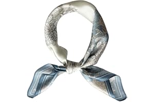 FONYVE 100% Mulberry Silk Scarfs for Women-Lightweight Square Satin Head Scarf-Small Silk Hair Scarf for Sleeping 21"x21"