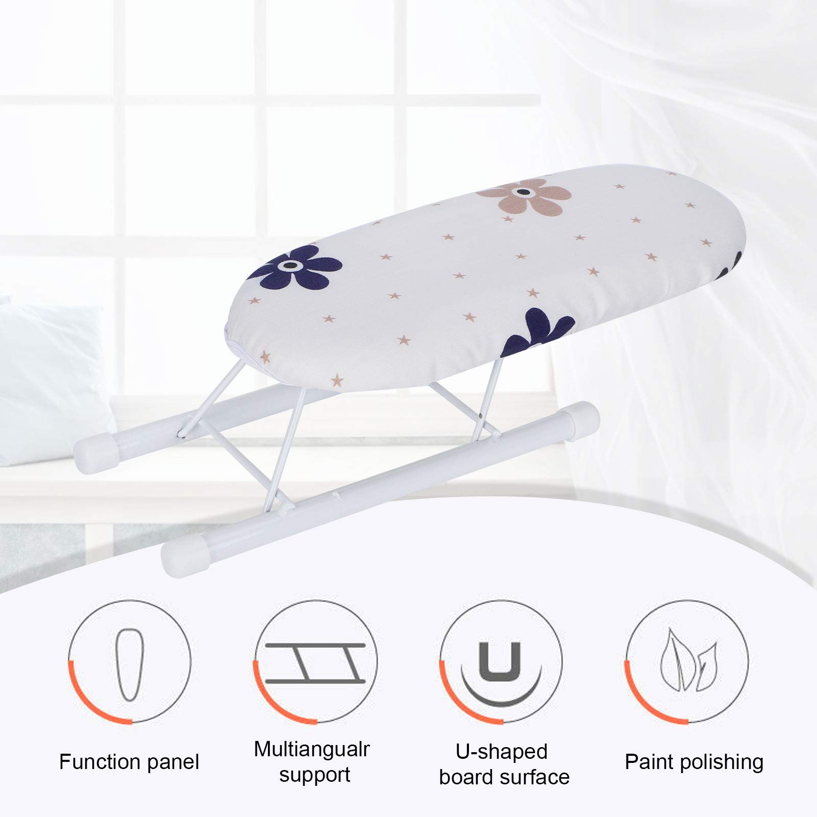 Ironing Board, CHICIRIS Portable Folding Ironing Board with Cotton Pad for Household Dorm Traveling, 10.2
