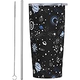 JASROTAO Space Galaxy Tumbler,Galaxy 20oz Stainless Steel Insulated Travel Tumblers,Travel Coffee Mug with Lid and Straw Water Bottle Drink Tumbler Cups Gifts for Women Men