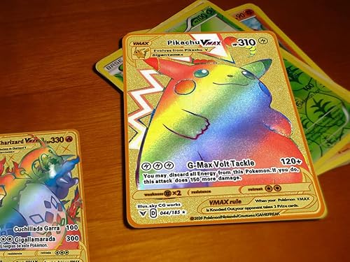 6Pcs Charizard Vmax Metal Gold Plated Cards,Vmax DX GX Ultra Rare Cards  Metal Card,Rare Shiny Rainbow Gold Card ,Limited Supply, Best Gift for  Collectors, Kids in Dubai - UAE | Whizz