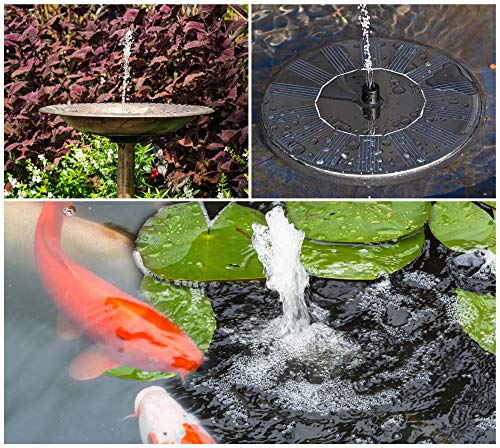 The Paragon Solar Fountain Pump, Free Standing Solar Powered Bird Bath Fountain Water Pump, Solar Outdoor Floating Fountain Pump Kit, for Garden, Pool, Pond, Patio Decoration
