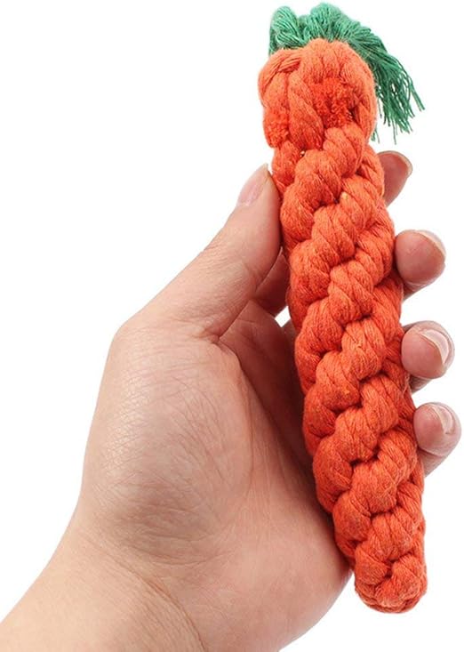 Amazon Co Jp ペット用品 ペットの犬のおもちゃにんじんの形ロープ子犬チューおもちゃオレンジ ペット用品