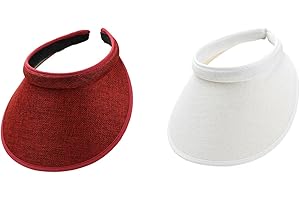 jecvxor Cloth Covered Slip-On Visor for Women, Adjustable Cap Sports Sun Visors for Men