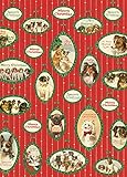 Cavallini & Co. Christmas Dogs Decorative Paper Sheet