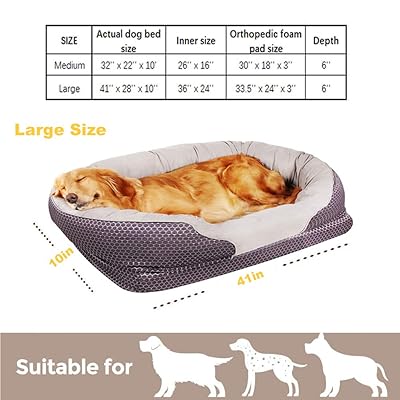 Buy Asfrost Dog Bed Orthopedic Dog Beds With Removable Washable Cover Memory Foam Pet Bed For Dogs Cats Nonslip Bottom Pet Beds For Sleep Online In Indonesia B07gdyrfv4