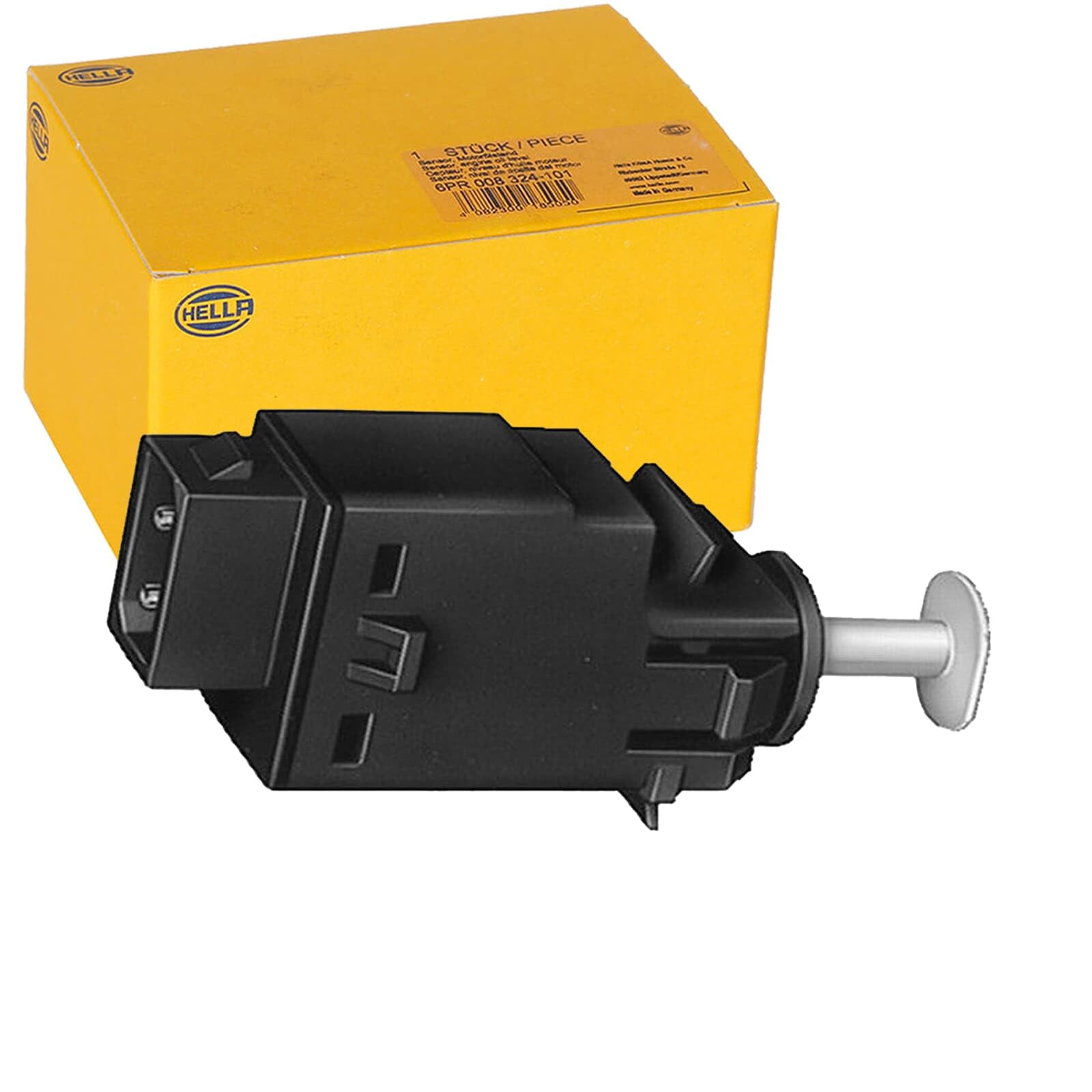 HELLA 6DF 006 095-001 Brake Light Switch - 12V - 2-pin connector - Clipped - Normally Closed Contact - Electric