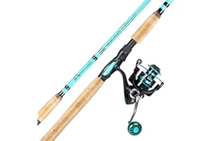 Sougayilang 7’ Fishing Rod and Reel Spinning Combo, 2 Piece Fishing Rod, Size 4000 Reel, Right/Left Handle Position, Suitable