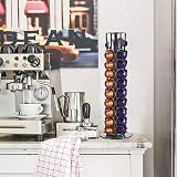 XIAPIA Nespresso Coffee Capsule Holder 40 Pod Rotating Stand, Modern Finish view 3