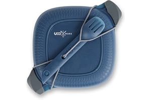 UCO Recycled ECO 5-Piece Camping Mess Kit with Bowl, Plate, and Switch Camping Spork