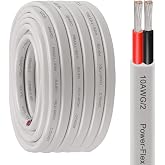 Kimbluth 10 Gauge Duplex Marine Wire Tinned Copper Boat Cable, 20ft 10 AWG Standard USA OFC Oxygen Free Copper Wire for Automotive Boat Speakers Solar Outdoors