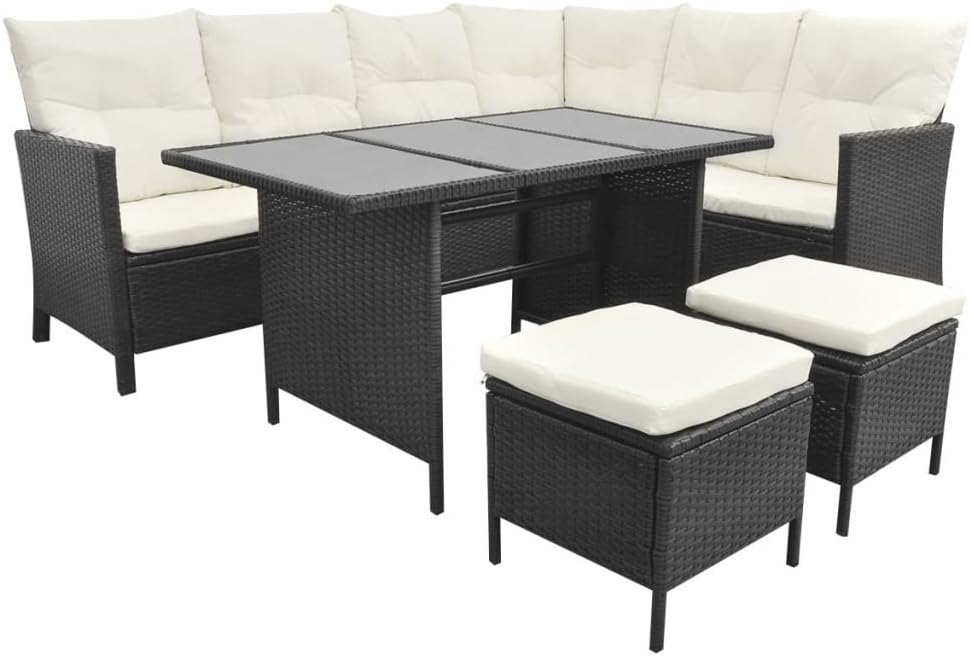 Poly Rattan Lounge Sitzgruppe Sofa Sitzgarnitur vidaXL Gartenmöbel 14
