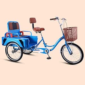 Amazon.com: TXTC 2 in 1 Tricycle,Three Wheel Bikes with Folding Seat and Large Capacity Basket 