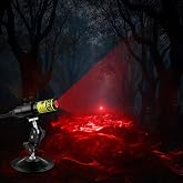 HoneyFair Red Laser Line Projector for Halloween Swamp Party Decoration | Halloween Waterproof Laser Swamp Light Bubble Fog Machine for Laser Portals Ghost Footprints Outdoor Haunted Garden Decor