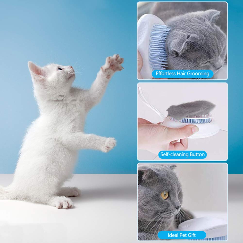 Cat Brush,Cat Brush For Shedding and Grooming,Slicker Brush Cat,Deshedding Brush For Dogs,Dematting Brush For Dogs,Cat Brush For Short Haired Cats,With Cleaning Button: Beauty