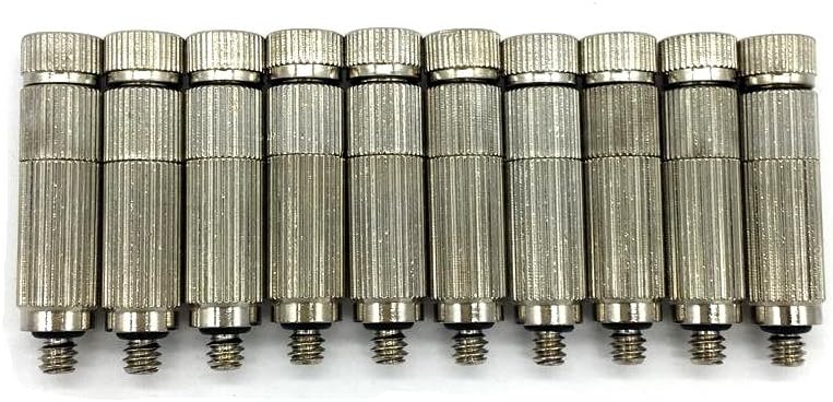 Misting Nozzle for Misting System with Filter, YK-F3, Brass, Taiwan Style, Anti-Drip, 3/16 inch Thread, 10Pcs in one Package. (0.15mm)
