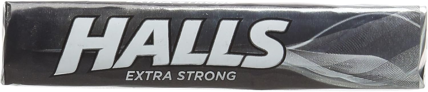 Halls Extra Strong, Clearing Menthol, Original Flavour, 20 x 33.5g, Black, 33.5 g (Pack of 20)