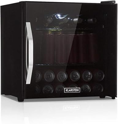Klarstein Beersafe L Onyx Getränkekühlschrank mit Glastür - Mini