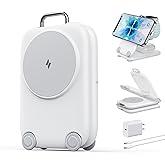 PaktVault 2025 Traveling Fast Wireless Charging Station for Apple Devices, Magnetic 3 in 1 MagSafe Charger Stand for iPhone 17 16 15 14 13 12 Pro Max Plus Air, Apple Watch&Air pods Pro-Gift for Her