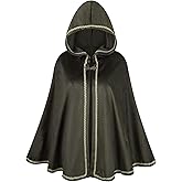 LMYOVE Women Hooded Cape Medieval Renaissance Cloak Costume Accessory for Halloween Christmas Ren Faire Cosplay Party