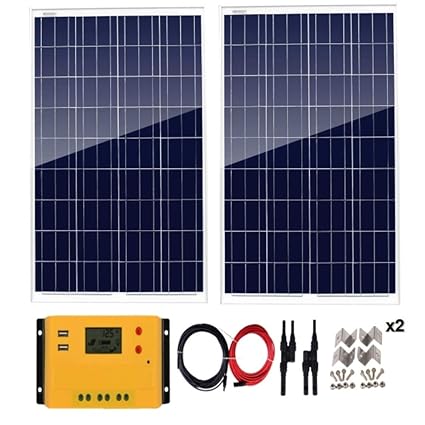 Amazon Com Auecoor 200 Watt Solar System Kit 2 Pcs