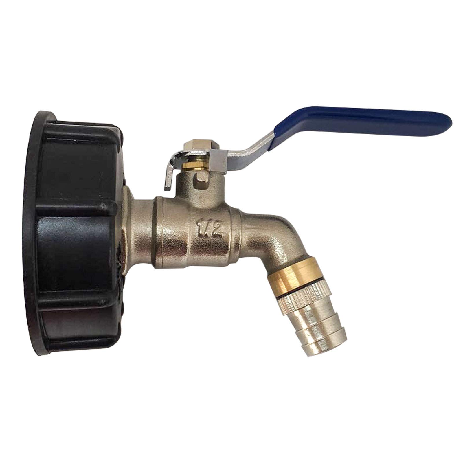 IBC Tank Adapter MASO IBC Tote Tank Drain Adapter S60X6 to Brass Garden Tap with 3/4" Hose Fitting Oil Fuel Water