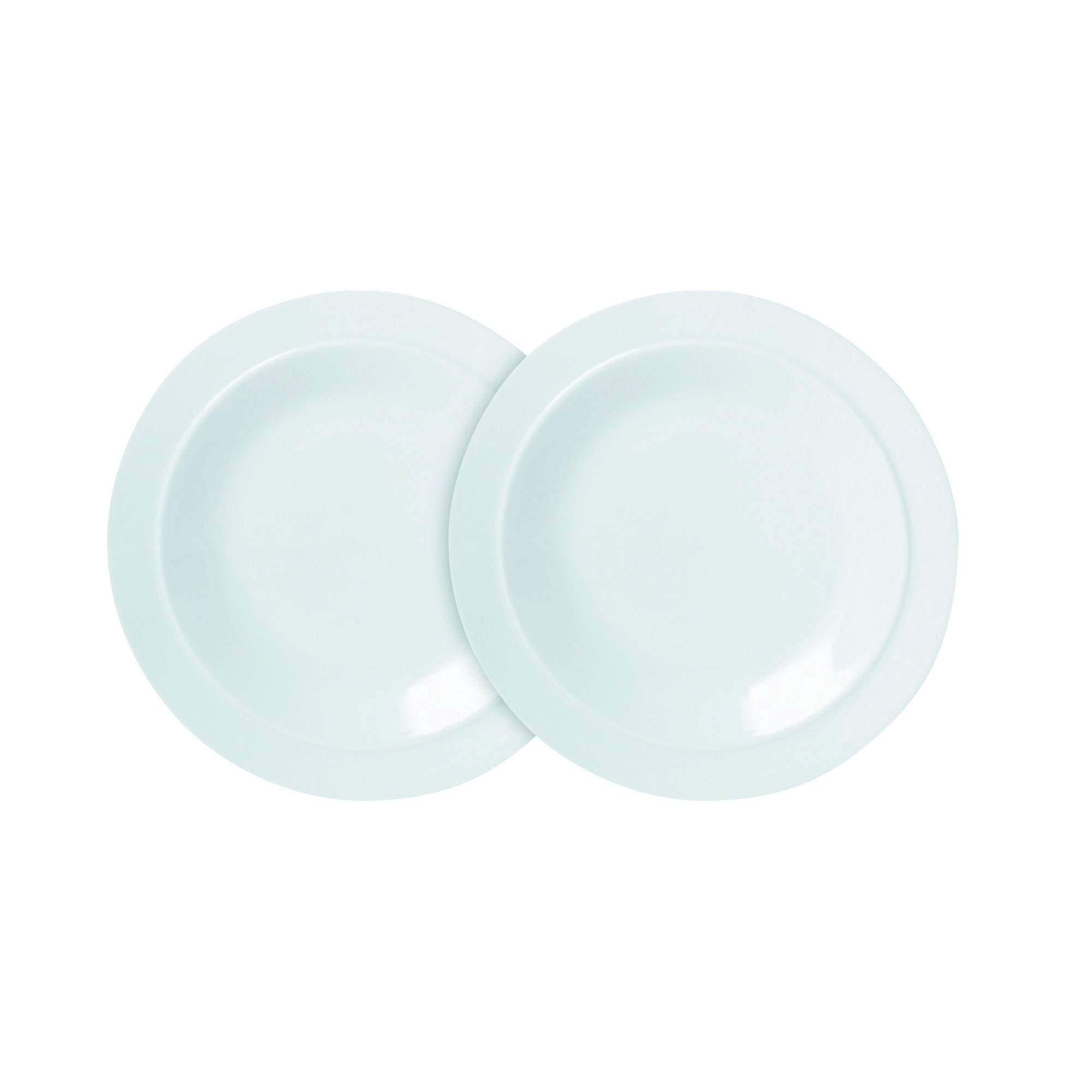 Denby White Porcelain Small Plates Set of 2 - 19cm Dishwasher Microwave Safe Crockery - Chip & Crack Resistant Glazed Appetiser Side Plates