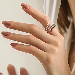 YCYHHW 2024 New Ring Fidget Ring- Rotatable Bead