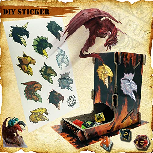 image for TOYFUL 6 Sets DND Dice Polyhedral Dungeons and Dragons DND RPG MTG Tab