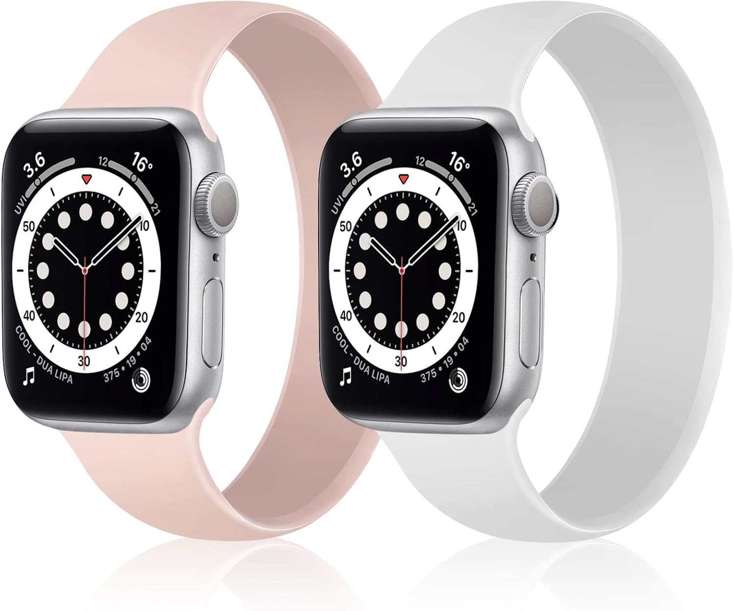 Relting Stretchable Solo Loop Band Compatible with Apple Watch SE iWatch Series 6/5/4/3/2/1 38mm 40mm 42mm 44mm Sport Bands Elastic Women Men Liquid Silicone Replacement Strap