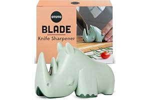 OTOTO Blade Knife Sharpener - Keep Knife Sharper with the Best Knife Sharpener - Fun Kitchen Gadgets BPA-free & Dishwasher-Safe Kitchen Knife Sharpener - Compact