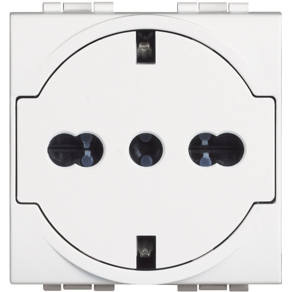 BTicino sn4140 V16ff LIVINGLIGHT Flat Light Standard Socket German/Italian, White
