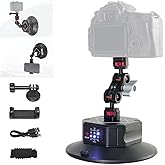 FIFIELD 6in Electric Camera Suction Cup Mount Kit with Ball Head Magic Arm, CNC Machined Automatic Air Pump Vacuum Cup, Quick Release Car Mount Compatible with DJI OSMO Pocket 3 Insta360 iPhone