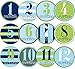 Mumsy Goose Baby Boy Monthly Stickers 1-12 Months Boy Bodysuit Stickers Newborn Photo Prop Nautical Boy Month Pictures