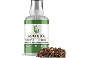 Colton's Naturals Cat Pee and Poop Spot Trainer- Train Your Pet Stop Peeing - Training Spray Aid Indoor +Outdoor 100% Natural (8 OZ)
