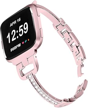 Banda de Metal para Fitbit Versa 2, Miya Bling D Link Pulsera ...