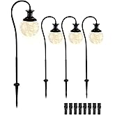 BTNHPLite Low Voltage Globe Garden Lights, Landscape Lighting Low Volt Glass Pathway Lights, Decroative LED Path Lighting for Path, Patio, Yard, Walkway, 12-24V AC/DC, Corded, Waterproof, 2.5W 136LM