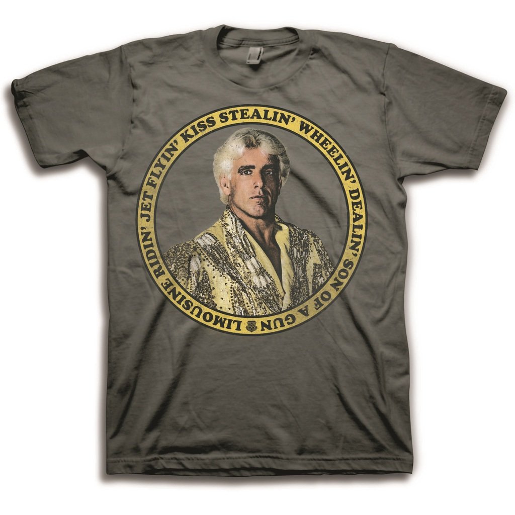 World Wrestling Entertaint Ric Flair Famous Quote Adult Charcoal T Shirt