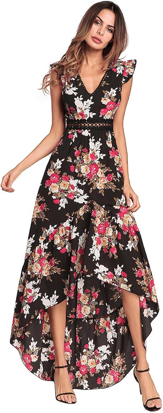 floral bodycon maxi dress