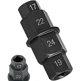 weyleity Hex Axle Motorcycle Tool 17mm 19mm 22mm 24mm | Hex Allen Front Wheel Spindle Socket Adapter, Hex Bit Socket Set Ideal for Motorcycle Front Axle Wheel Maintenance