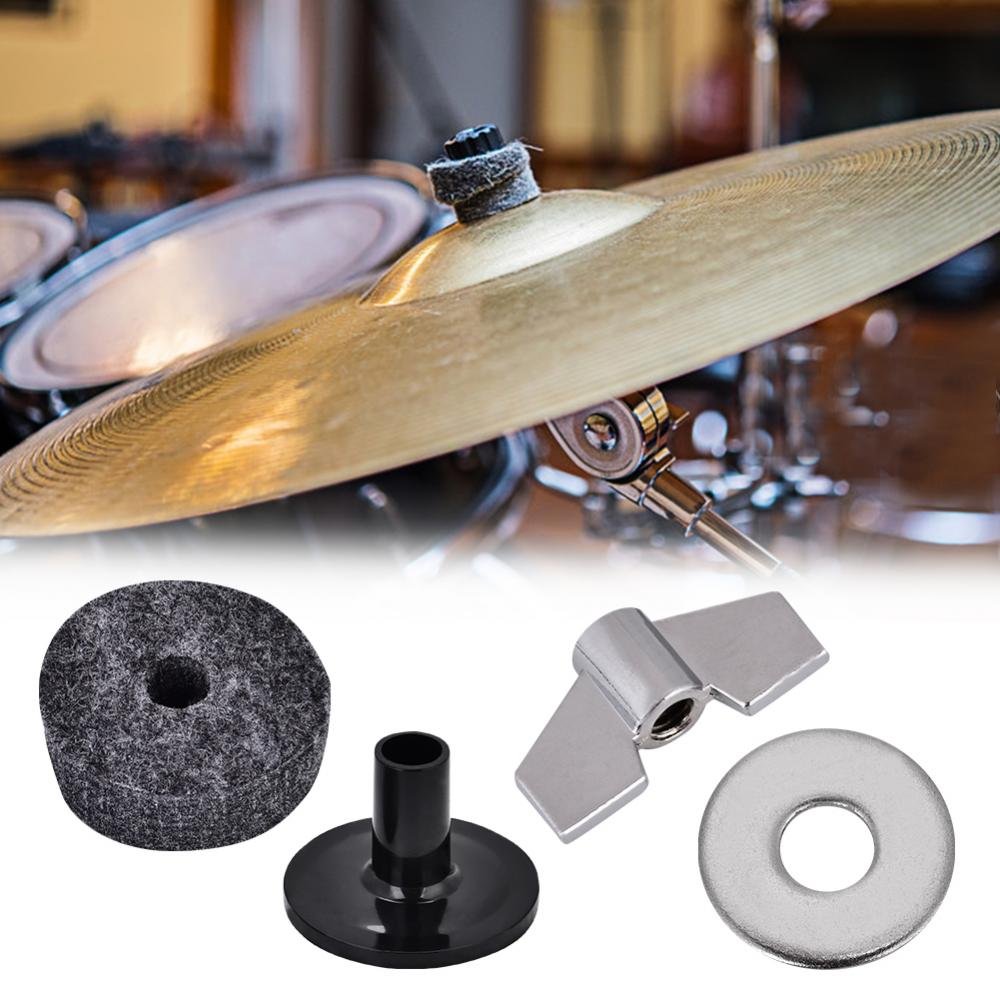 Drum Felt Washer Pad Plastic Cymbal Stand Sleeve Replacement Parts Set