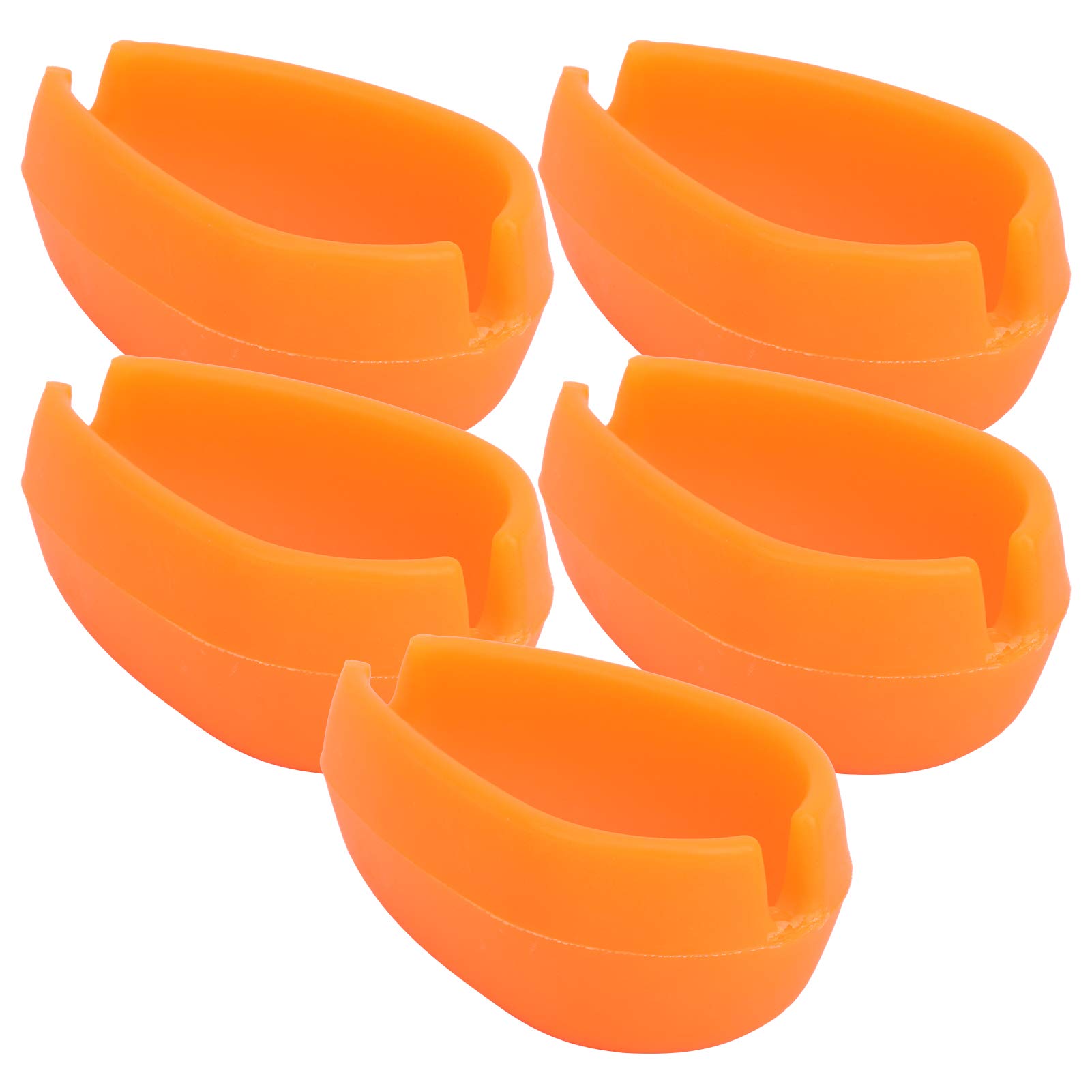 Alomejor 5pcs Fishing Inline Method Feeder, Non‑Toxic Silicone Fishing Inline Feeders with Quick Release Mould for Carp Fishing(Orange)
