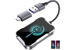 AUSWAUR 2-in-1 Android Auto Wireless Adapter,Carplay Wireless Adapter,Wireless Carplay Adapter 2024 for iPhone iOS 10+,Wireless Android Auto Car Adapter for Android 11+, Plug and Play, Online Update