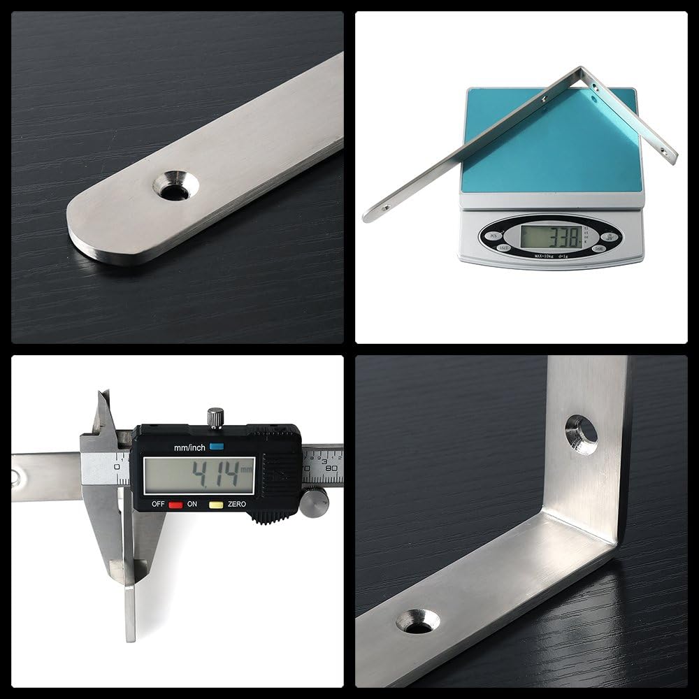Sayayo 4MM Shelf Bracket Corner Brace Joint Angle Bracket Shelf Support Wall Hanging 300mm*156mm - Image 3