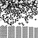 3456 Pcs Crystals Diamond Rhinestones AB Clear Flat Back Round Gems Flatback Glass Crystals Mixed Size Crystals Gems for Crafts Clothes Shoes Makeup Bags Decor, 6 Sizes(Black)